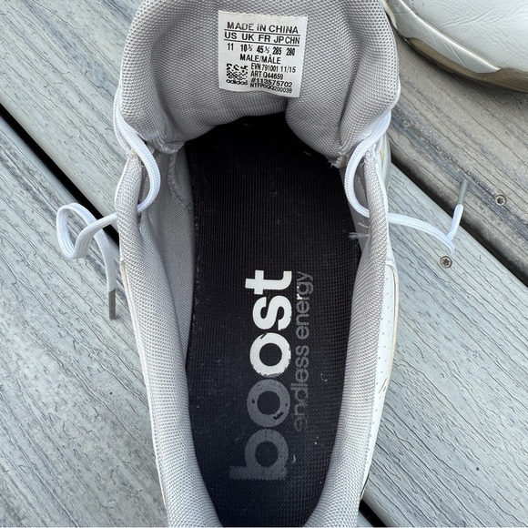 Adidas Adipower Boost Mens 10.5 White and Grey Golf Cleats - Picture 11 of 16